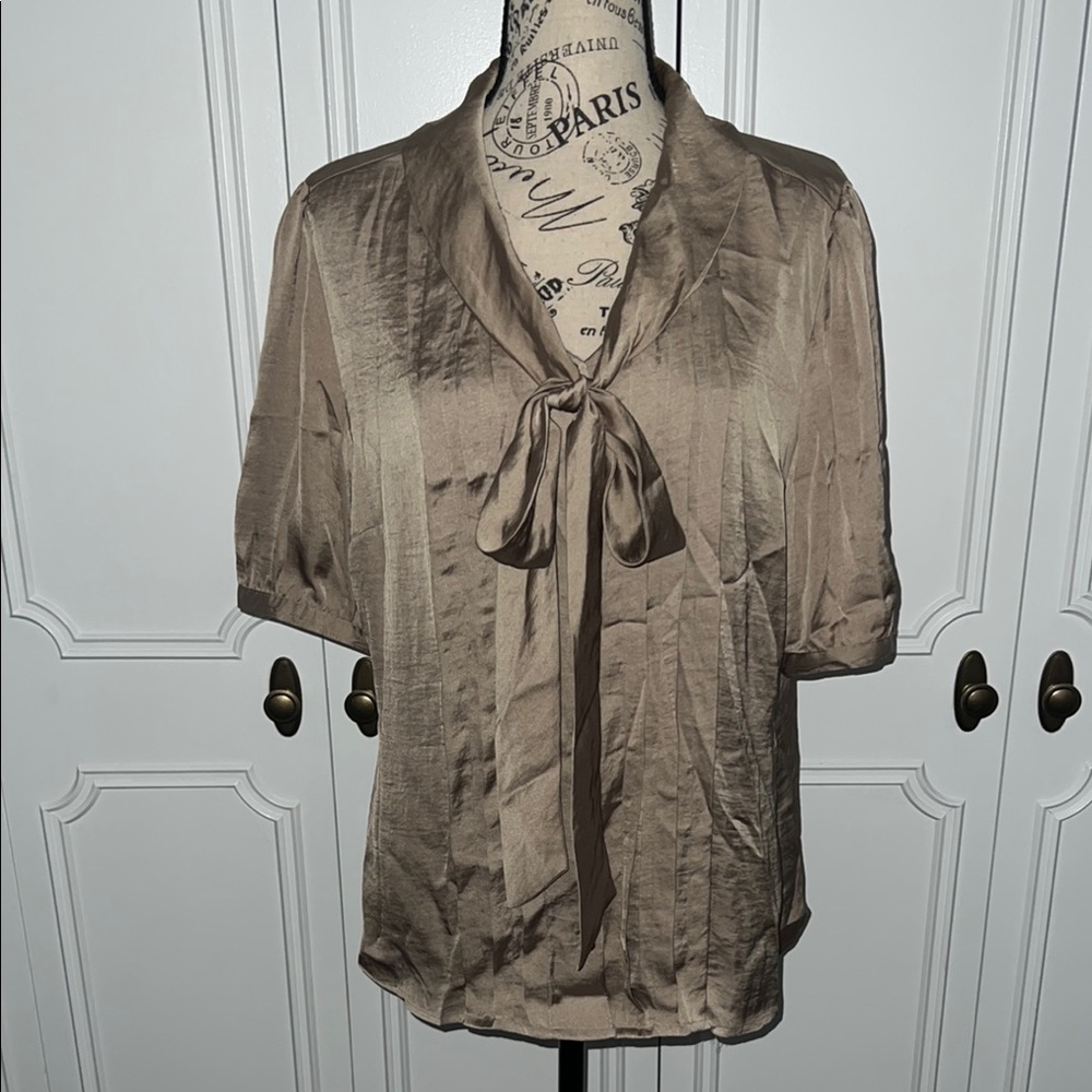 Elementz Buff Button Down Blouse, Size: Large